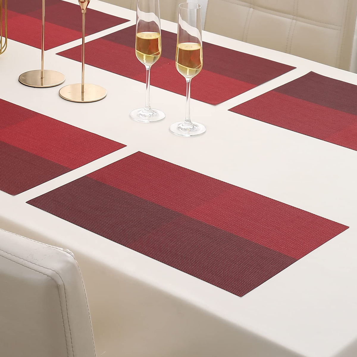 PVC Dining Table Mats, Red