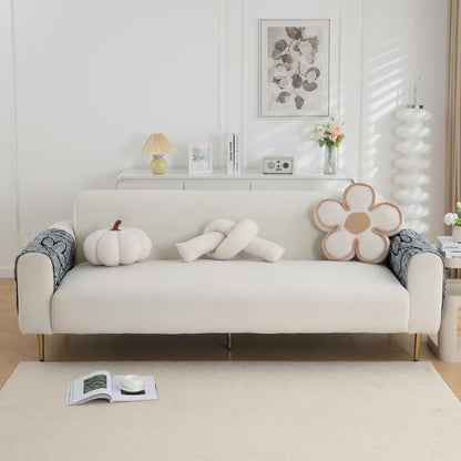 Water Repellent + Waterproof Quilted Sofa Mats, Intense Grey Abstract Floral