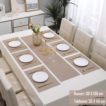 PVC Dining Table Mats, Beige