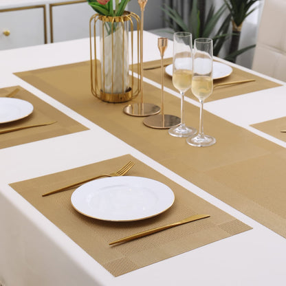 PVC Dining Table Mats, Gold