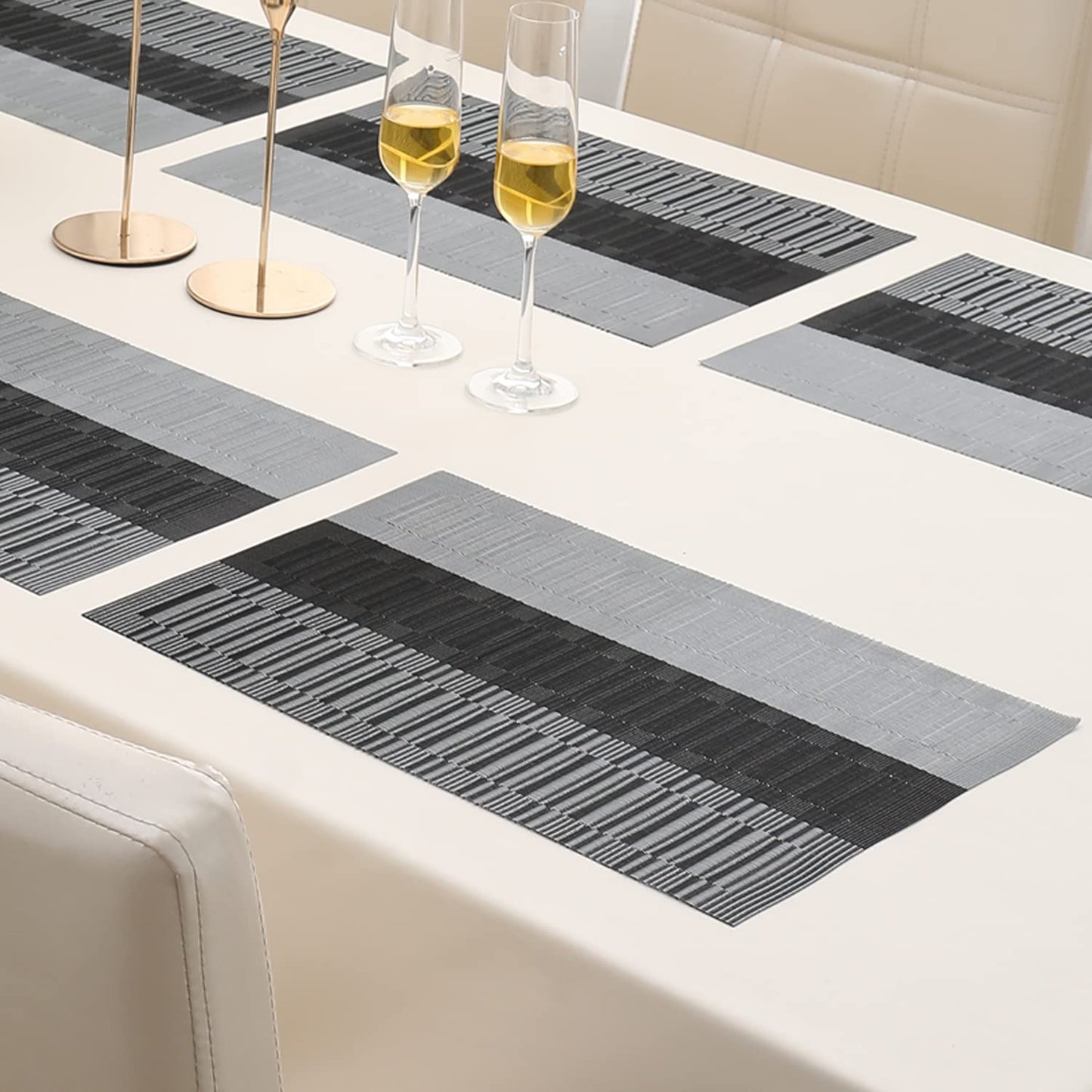PVC Dining Table Mats, Grey