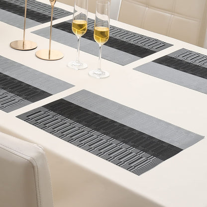 PVC Dining Table Mats, Grey