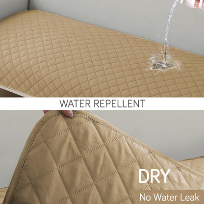 Water Repellent + Waterproof Quick Dry Sofa Seat Mat for 1/2/3 Seater Sofa - Camel