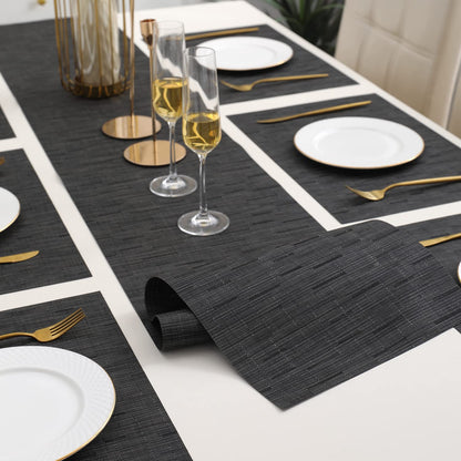 PVC Dining Table Mats, Black