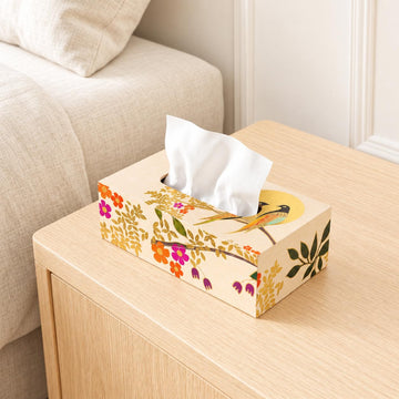 HOKIPO Tissue Box Holder, Rectangle, Engineered Wood, Sunhere Parinday - image 1