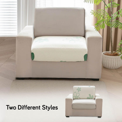 Stretchable Thick Fleece Textured Seat Couch Cushion Cover for 1/2/3 Seater, Celadon Green