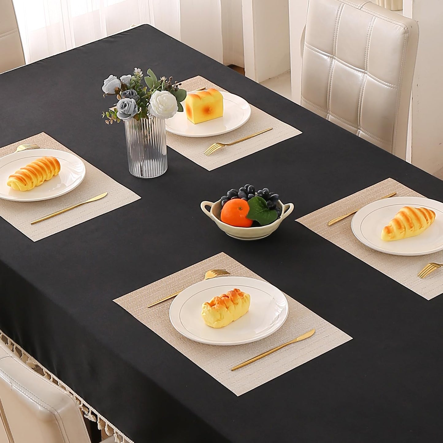 GradientHue PVC Mats for Dining Table - Sand Oasis