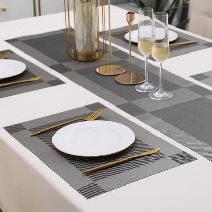 PVC Dining Table Mats, Grey