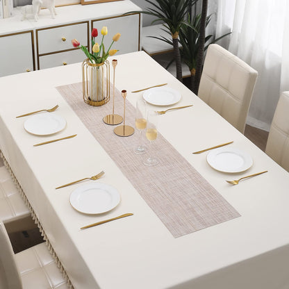 PVC Table Runner, Beige