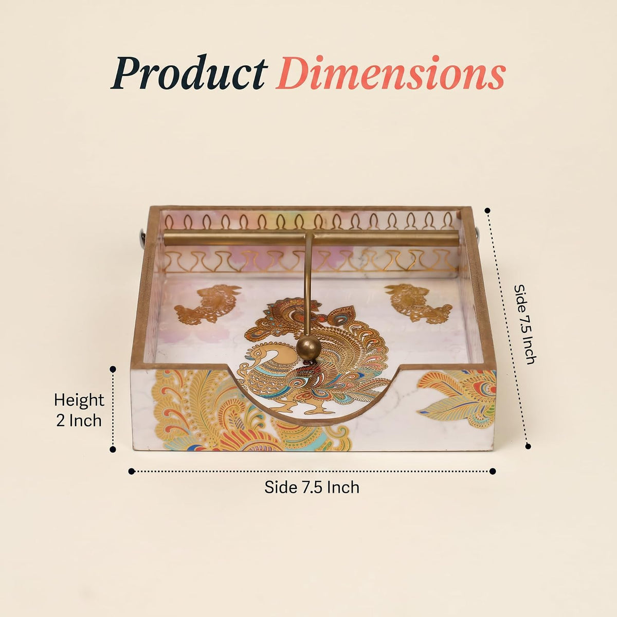 HOKIPO Napkin Holder for Dining Table, Engineered Wood, Mayur Mahal - image 4