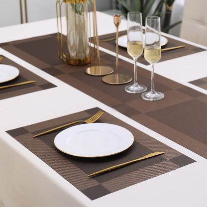 PVC Dining Table Mats, Dark Brown
