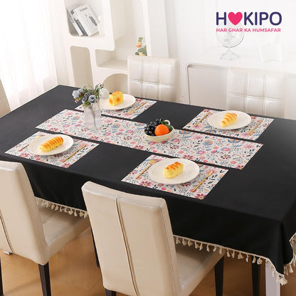 Artistic Flora PVC Washable Mats for Dining Table - Wild Daisies