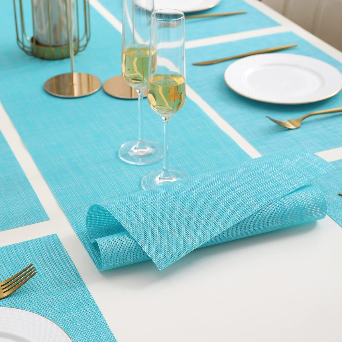 PVC Dining Table Mats,Turquoise
