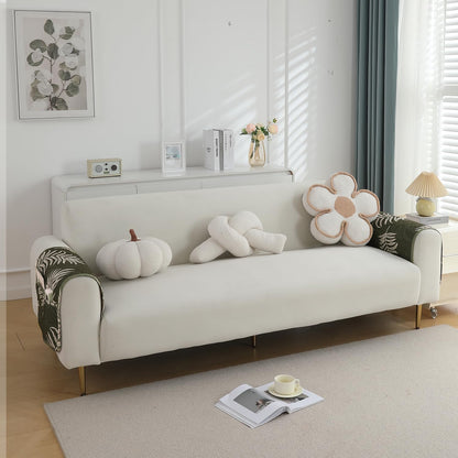 Quilted, Waterproof and Anti-Slip Sofa Cover Mat, Palm Leaves Olive