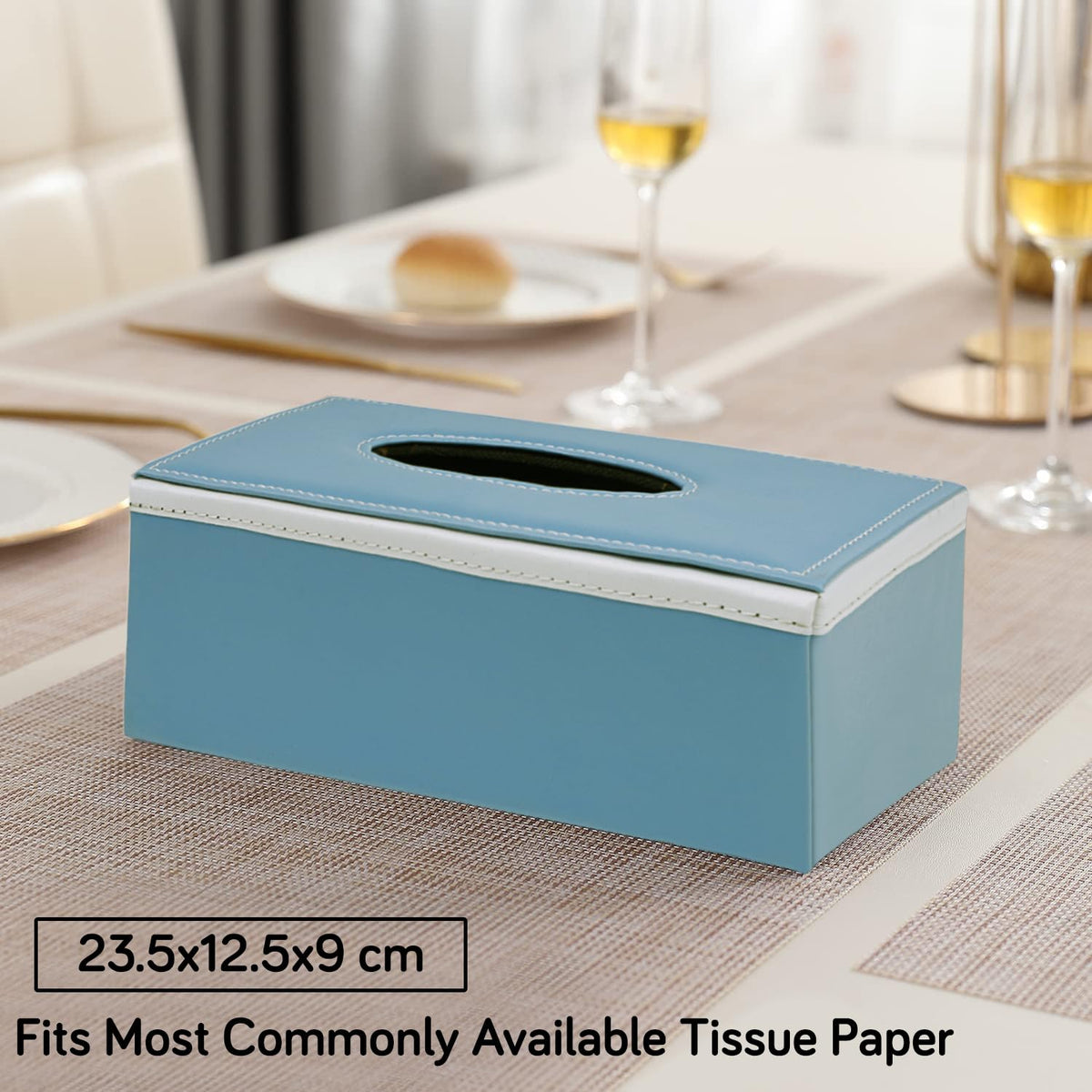 buy sky blue tissue box | HOKIPO