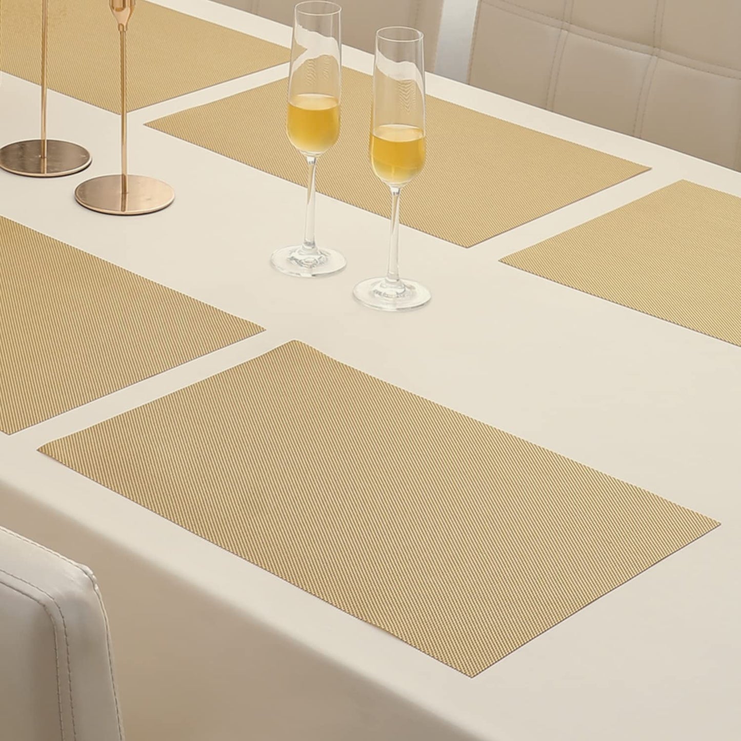 PVC Dining Table Mats, Golden