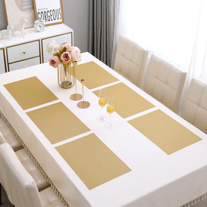 PVC Dining Table Mats, Golden