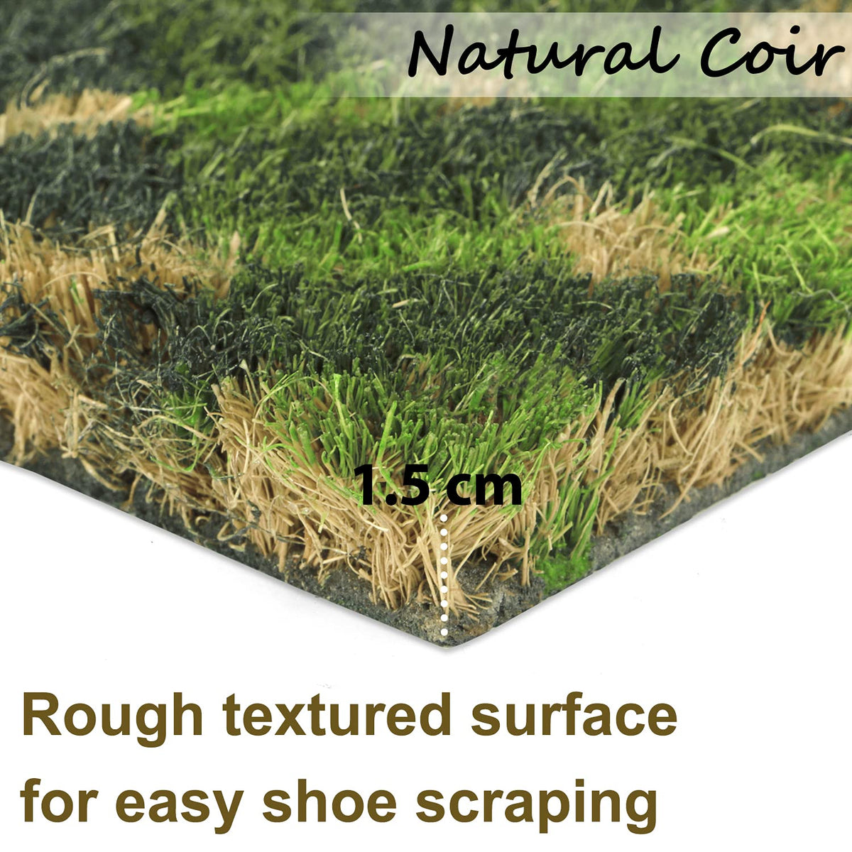 Coir Entrance Door Mat with Anti-Slip PVC Backing