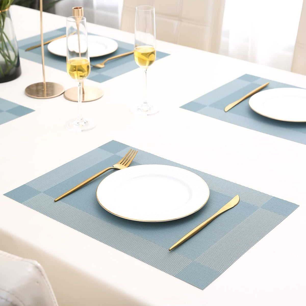 PVC Dining Table Mats, Blue