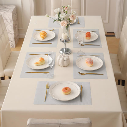 Buy Fog Grey pp waterproof table mats set of 6