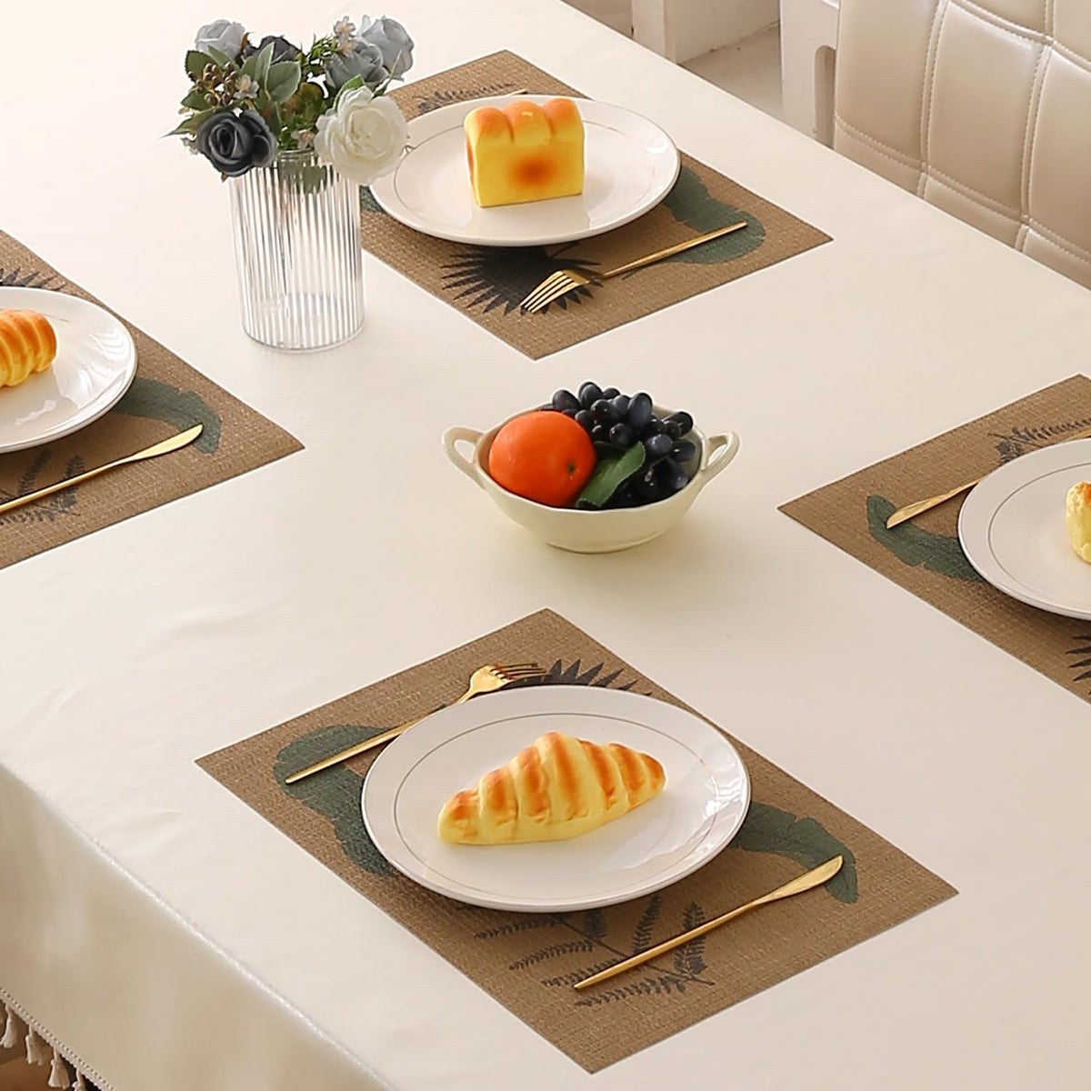 Botanical Tropic PVC Mats for Dining Table - Fern Fronds