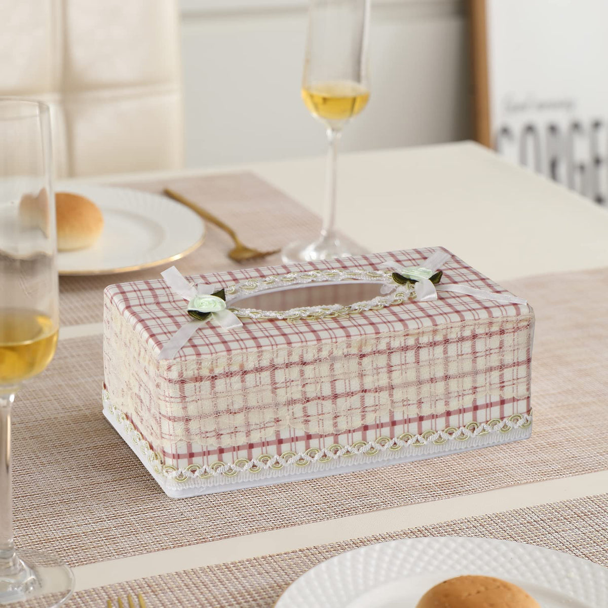 Plastic Tissue Paper Holder, Off-white