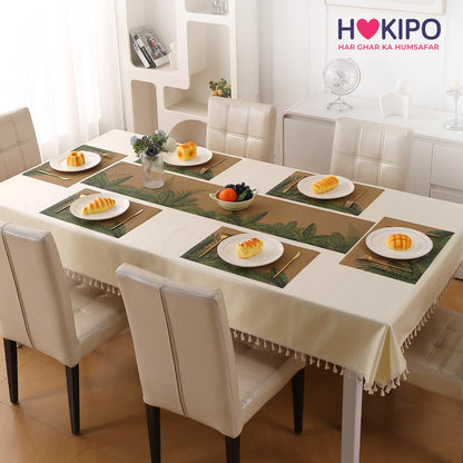 Botanical Tropic PVC Mats for Dining Table - Bird of Paradise Leaves