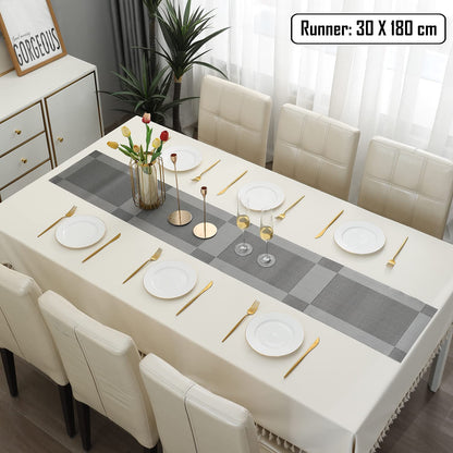 PVC Table Runner, Silver