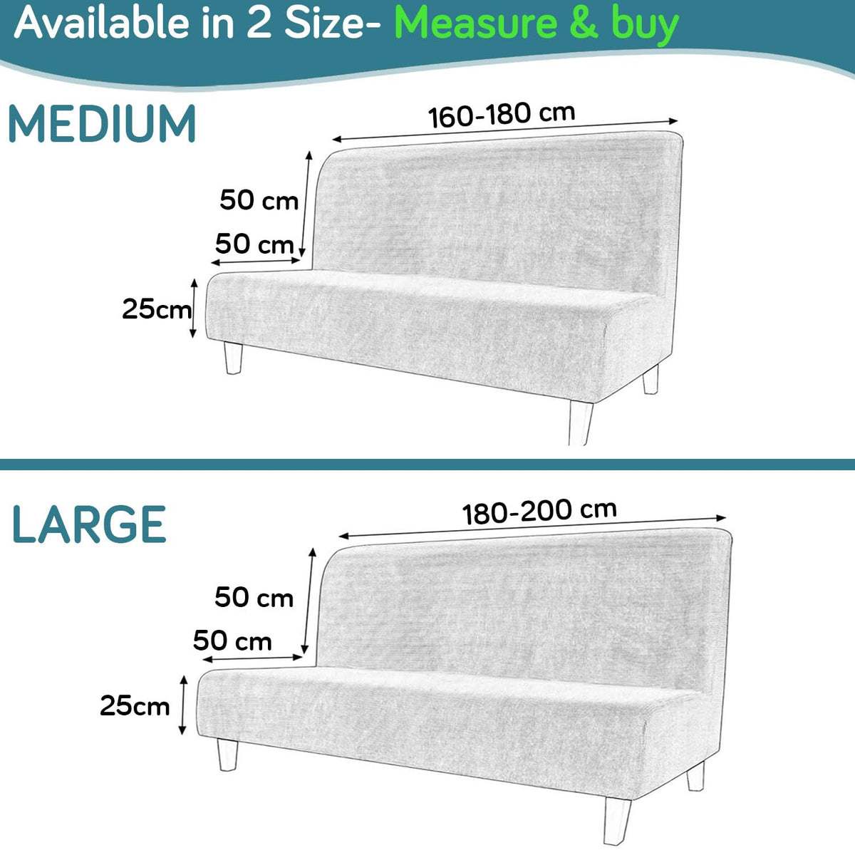 Buy Futon Sofa Cover Size Guide For Medium And Large Sofa Cum Bed | HOKIPO
