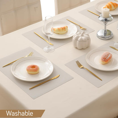 PP Waterproof Dining Table Mat, Beige