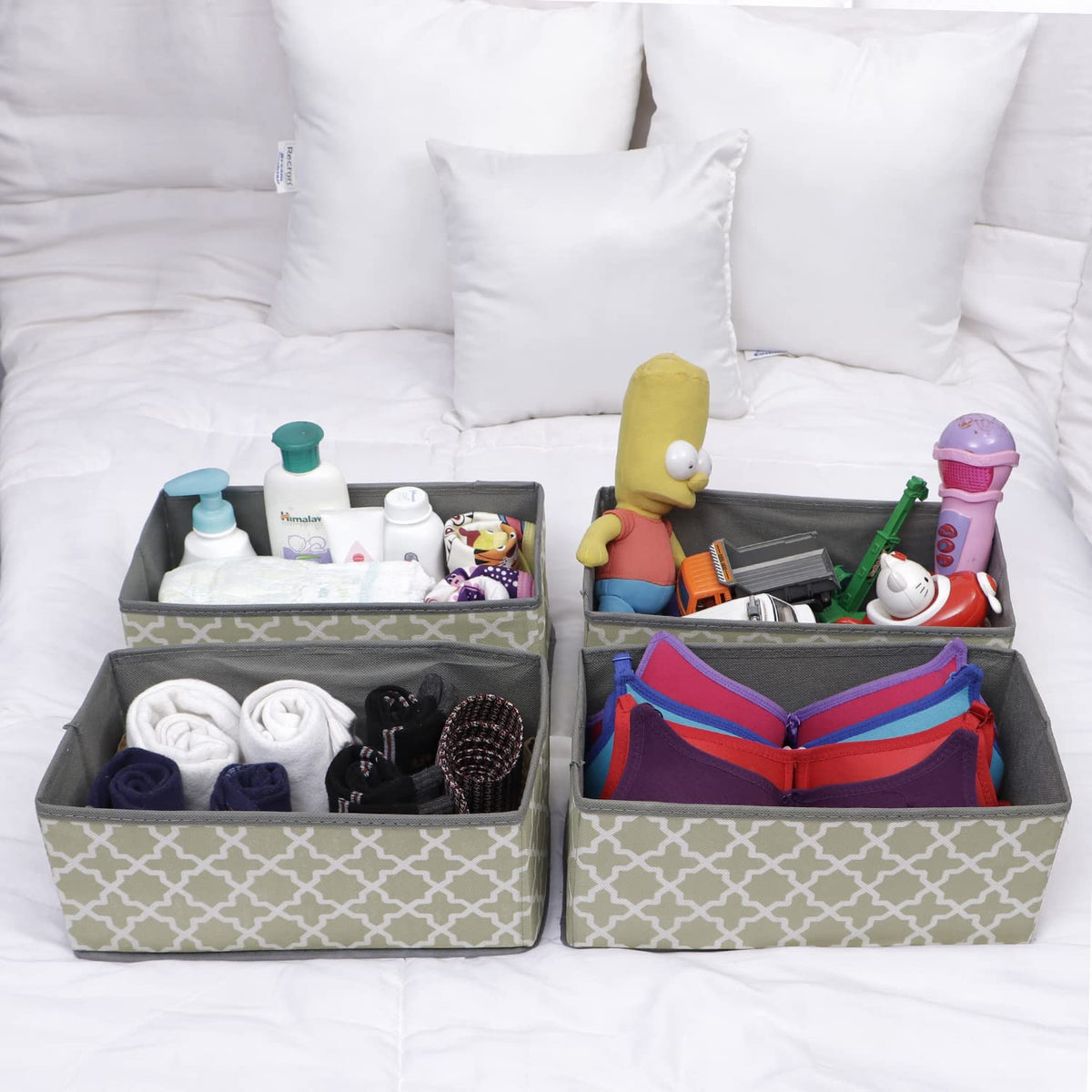 Foldable Storage Basket Bins Closet Wardrobe Organizer
