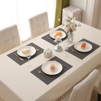 PP Waterproof Dining Table Mat, Anchor Grey