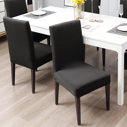 Dining Chair Cover Seater Stretchable Elastic Slipcovers, Dark Grey