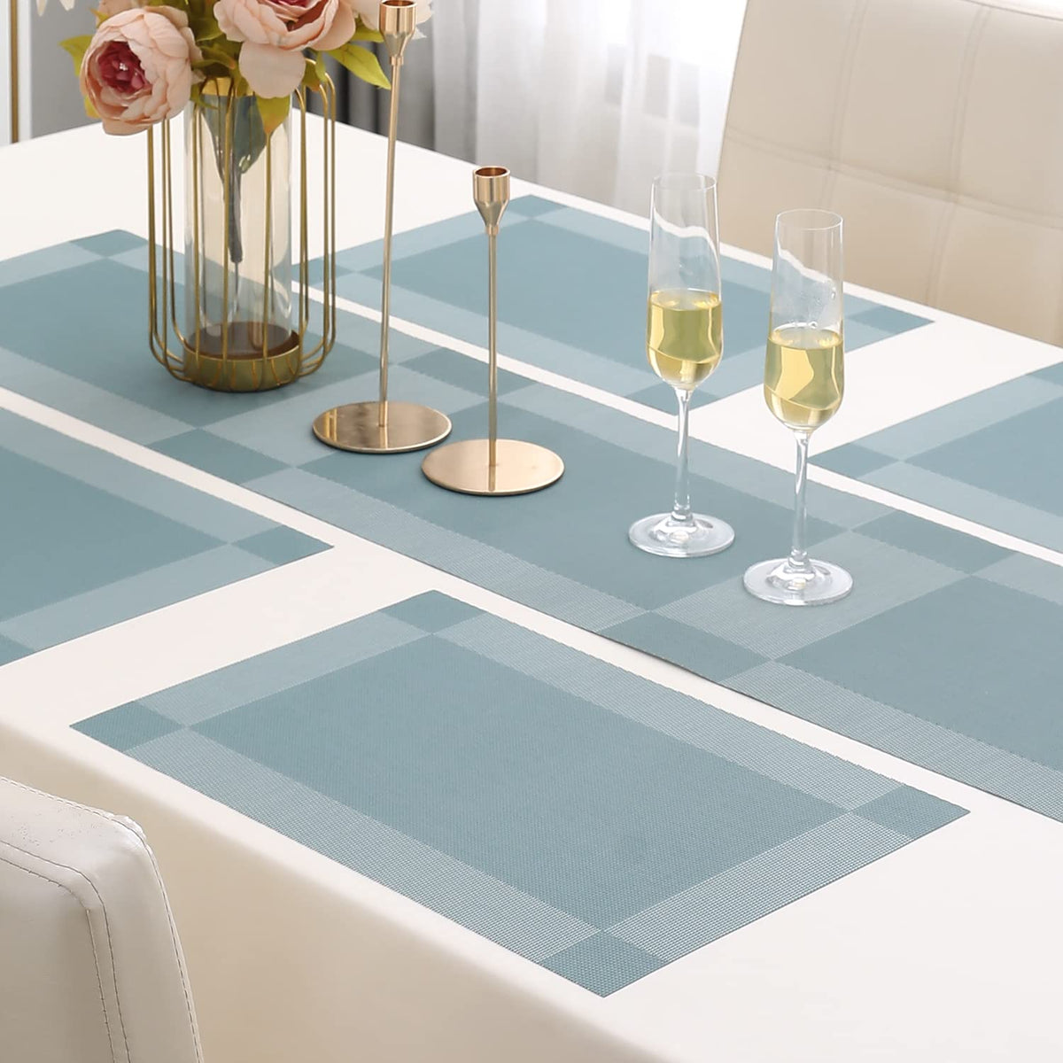 PVC Dining Table Mats, Blue