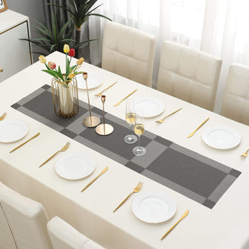 Buy Grey Colour PVC Table Runner Online - HOKIPO | Har Ghar Ka Humsafar