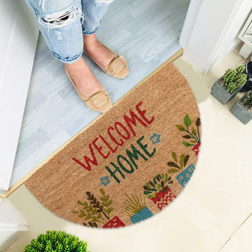 Coir Door Mat (Green, Large)