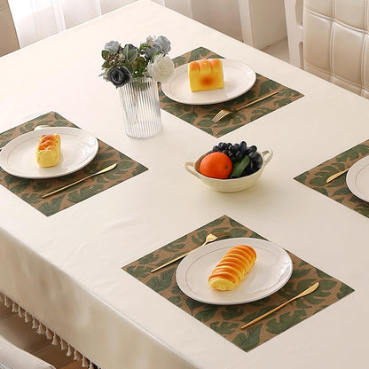 Botanical Tropic PVC Mats for Dining Table - Cana Lily Leaves