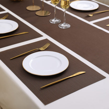 PVC Dining Table Mats, Brown