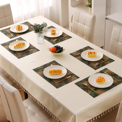 Botanical Tropic PVC Mats for Dining Table - Palm Leaves