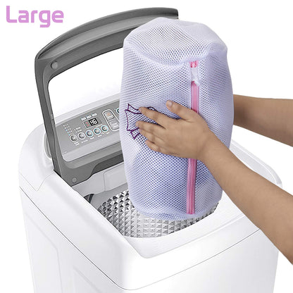 Dual Layered Mesh Bags for Laundry Clothes Washing Bags, Pack of 5