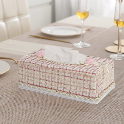 Plastic Tissue Box Holder, Ivory