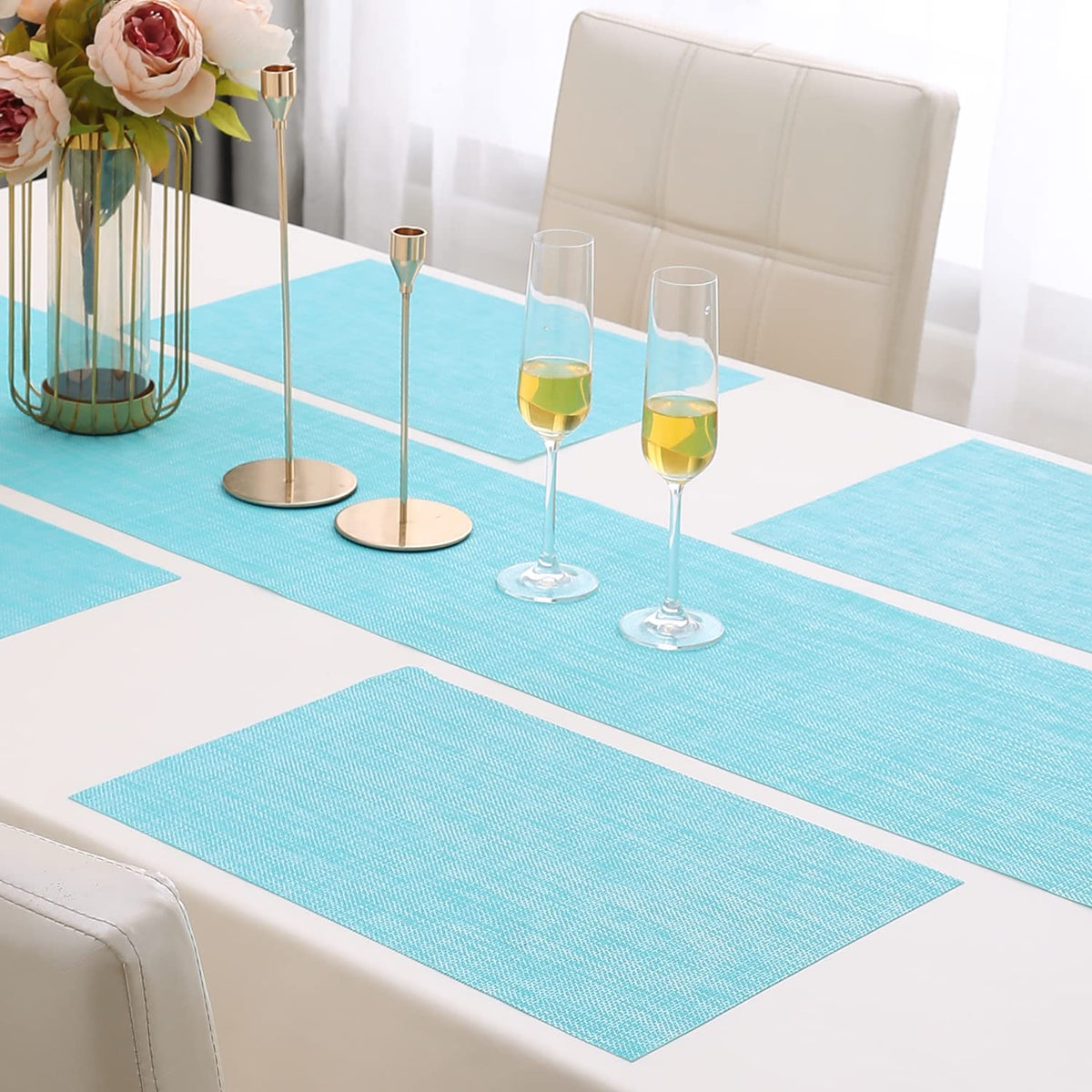 PVC Dining Table Mats,Turquoise