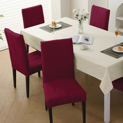 Nestiva Series Stretchable Knitting Jacquard Chair Cover - Burgundy