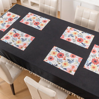 Artistic Flora PVC Washable Mats for Dining Table - Chrysanthemum