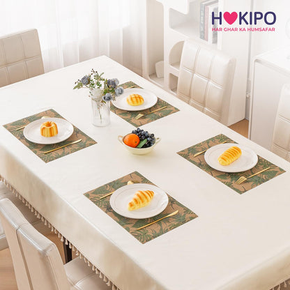 Botanical Tropic PVC Mats for Dining Table - Philodendron Leaves