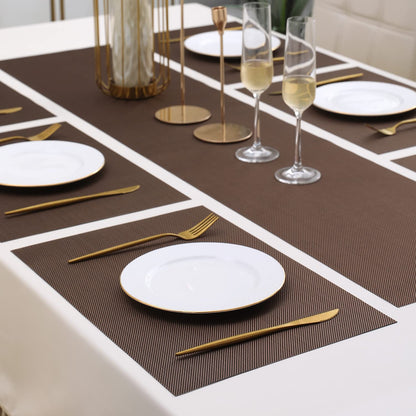 PVC Dining Table Mats, Brown