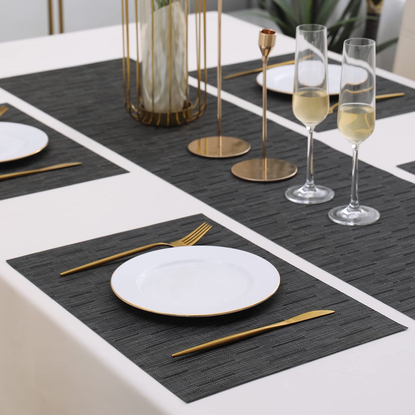 PVC Dining Table Mats, Black