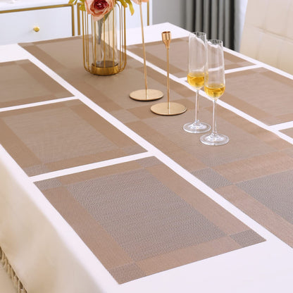 PVC Dining Table Mats, Copper Brown