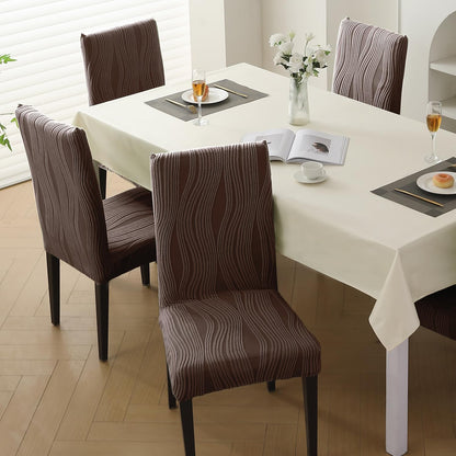 Nestiva Series Stretchable Knitting Jacquard Chair Cover - Chocolate Brown