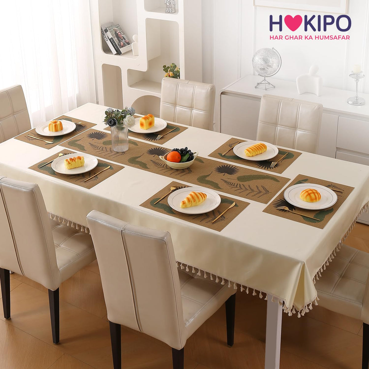 Botanical Tropic PVC Mats for Dining Table - Fern Fronds
